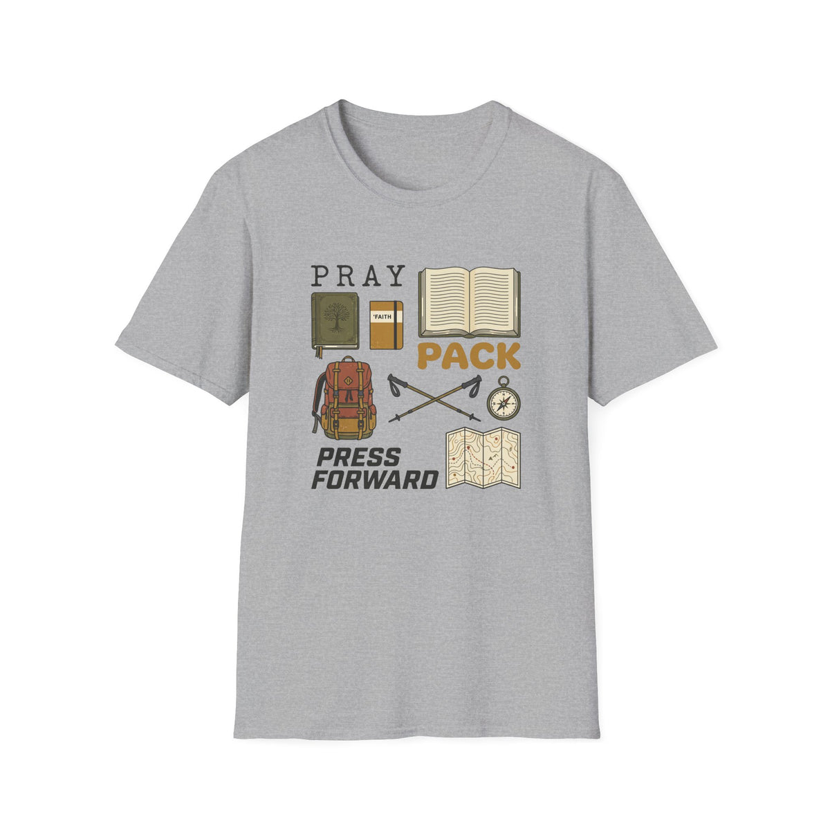 Pray Pack Press Forward T-Shirt